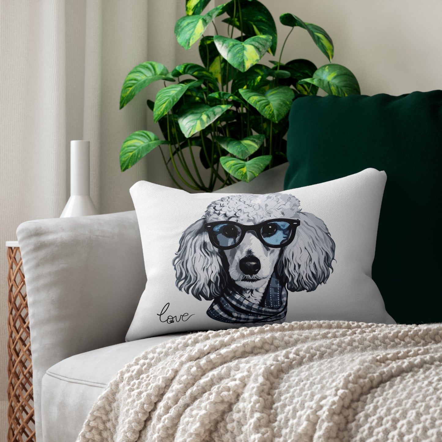 Poodle Lover 20x14 Lumbar Pillow (Free Shipping)