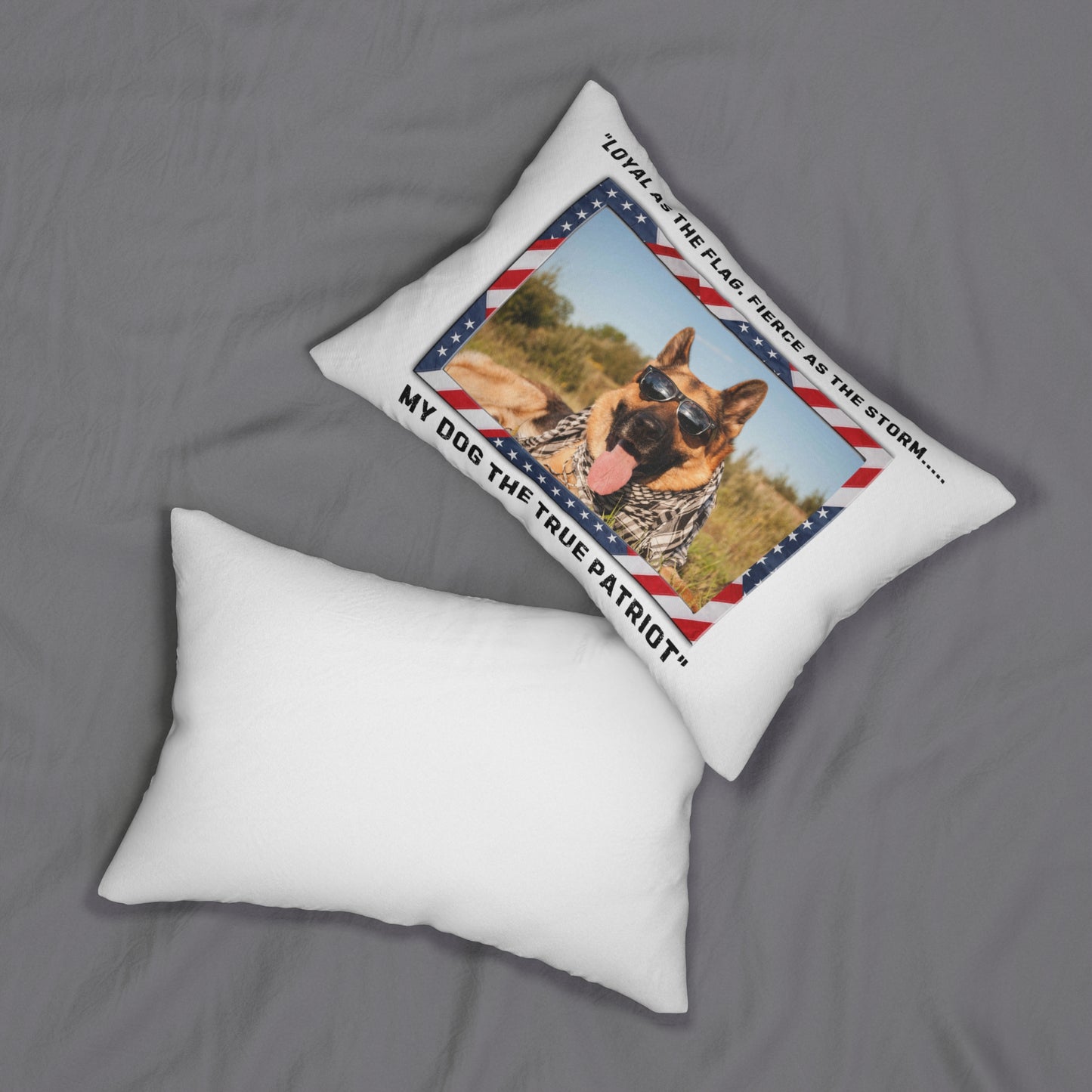 My Dog The True Patriot Theme 20x14 Lumbar Pillow (Free Shipping)