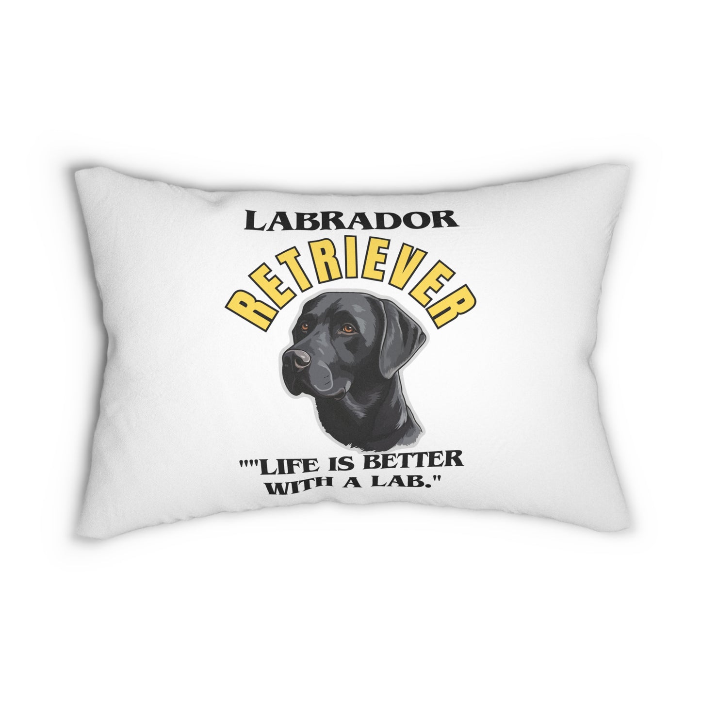 Black Lab Dog Lover 20x14 Lumbar Pillow (Free Shipping)