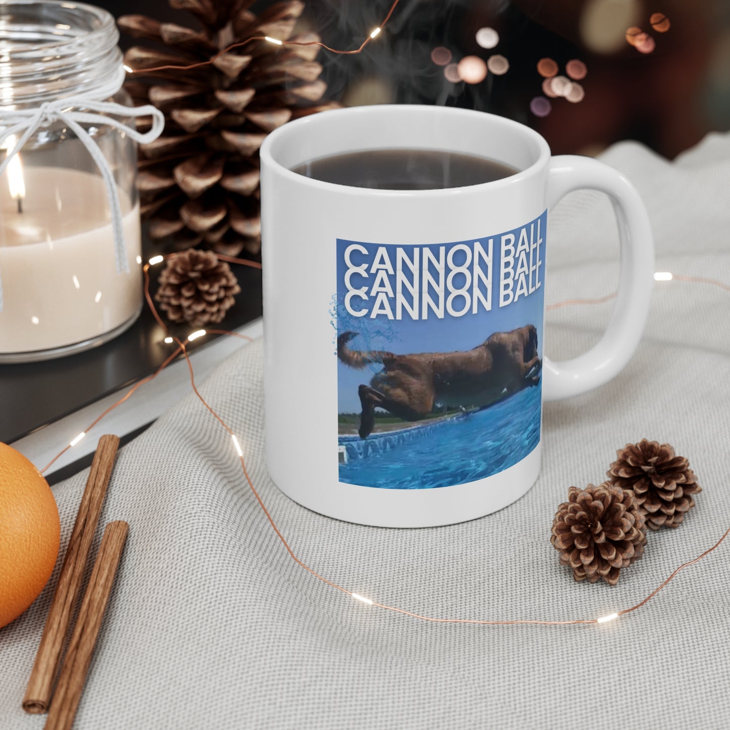 "Cannon Ball" Dog Lover Mug 11oz (Free Shipping)