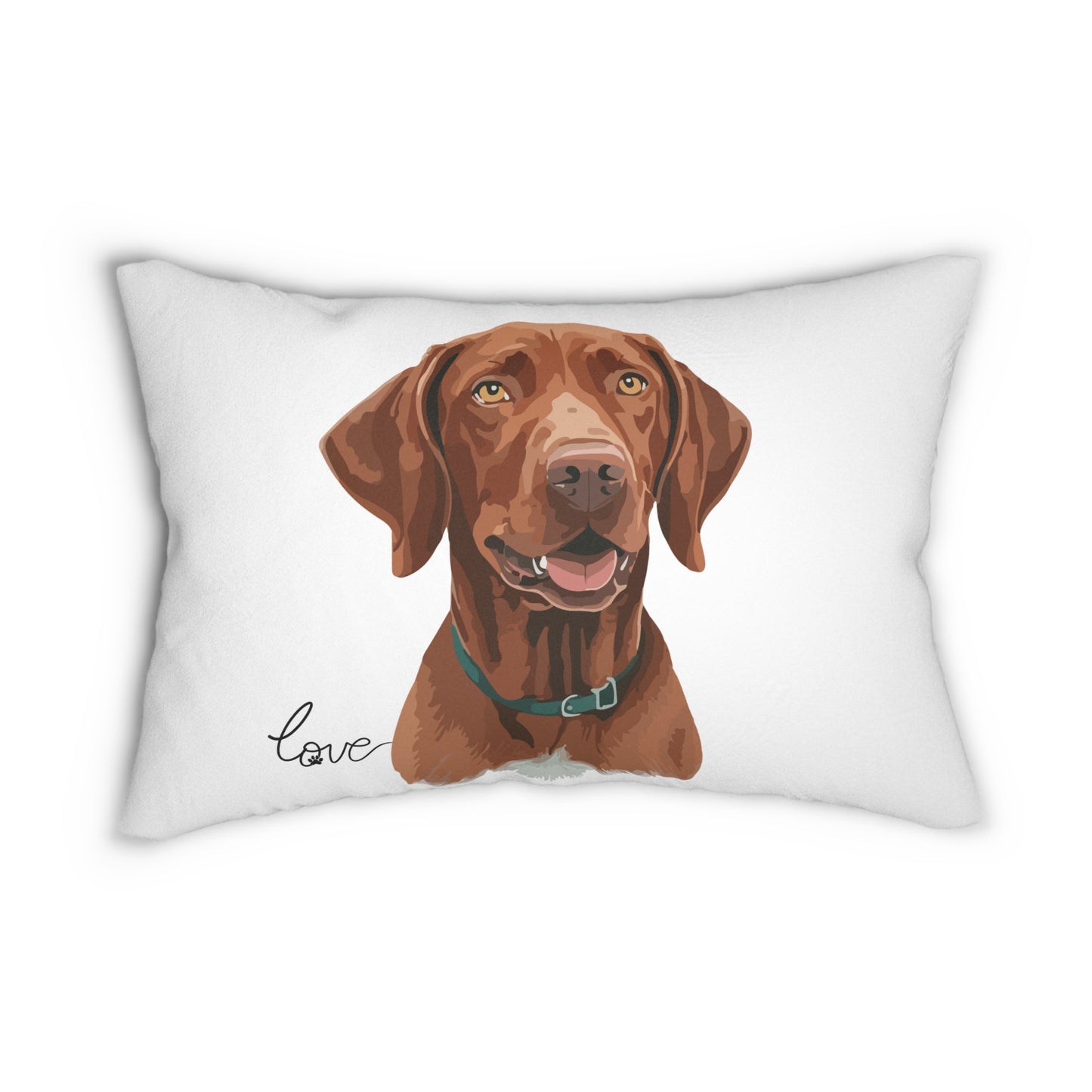 Brown Labrador Lover 20x14 Lumbar Pillow (Free Shipping)