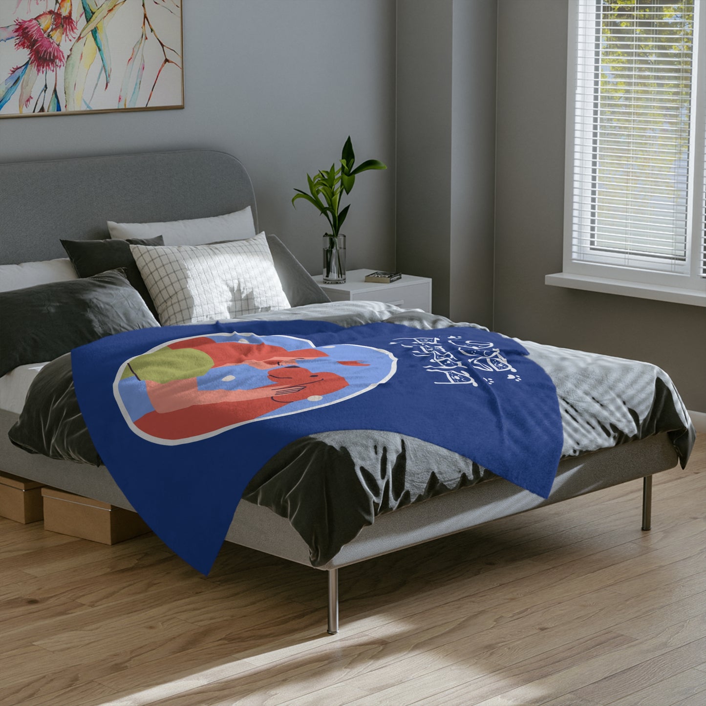 Cozy Dog Mama Blanket - Velveteen Microfiber Throw for Pet Lovers