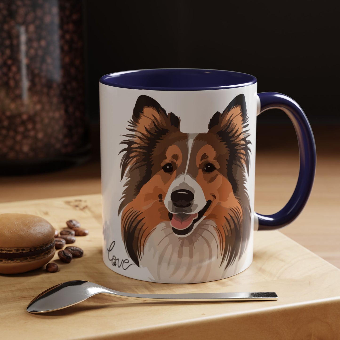 Sheltie Love Mug (11 oz) (Free Shipping)