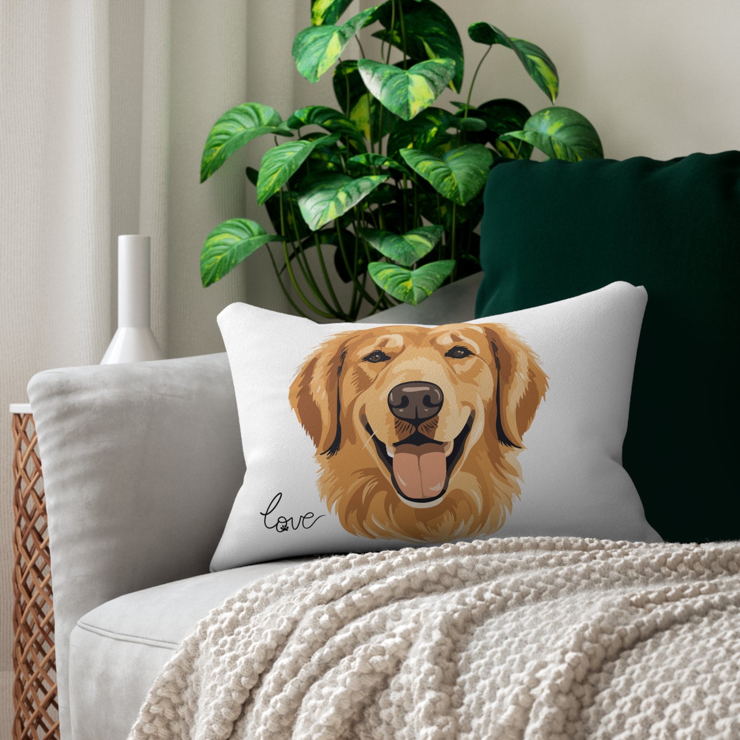Golden Retriever Lover 20x14 Lumbar Pillow (Free Shipping)