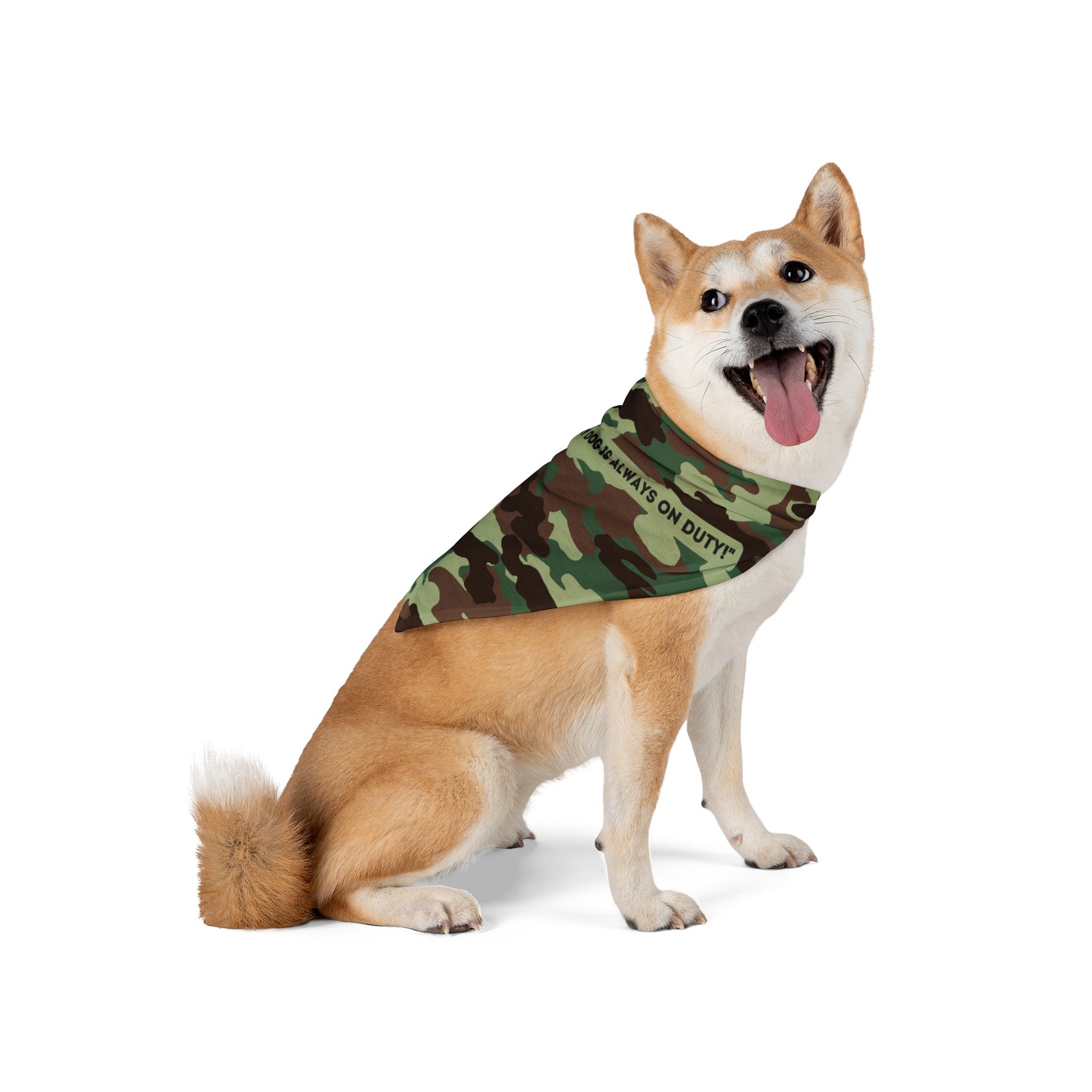 Camouflage Pet Bandana.."In The Field Or At Home, My Dog Is Always On Duty!" (Free Shipping)