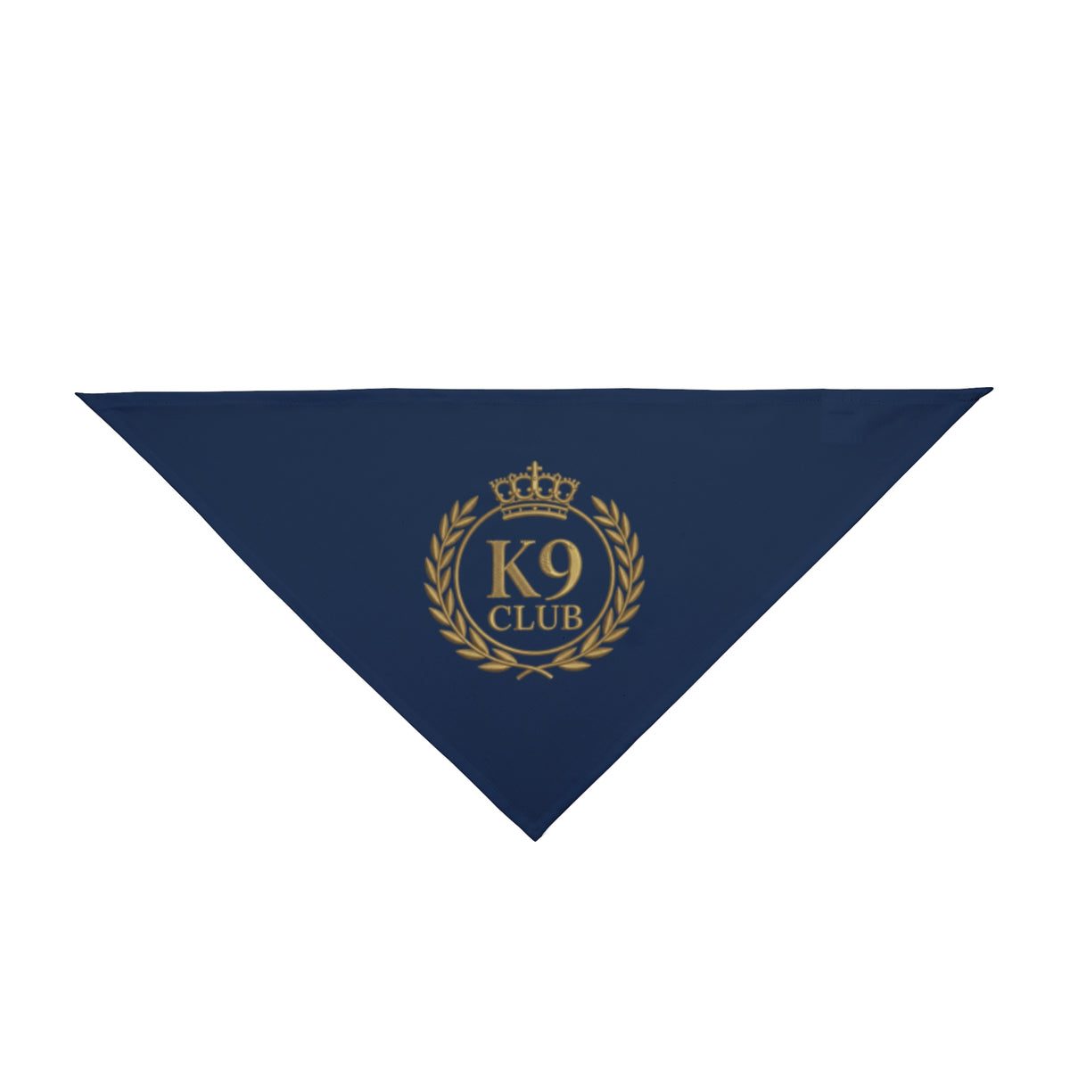 K-9 Club Dog Bandana - Navy & Gold Crest