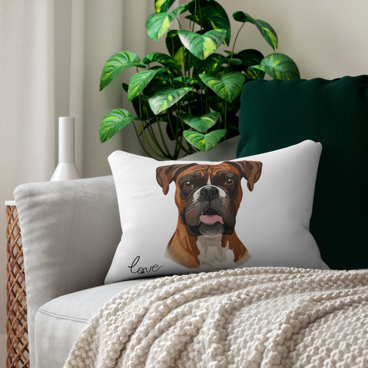 Boxer Lover 20x14 Lumbar Pillow (Free Shipping)