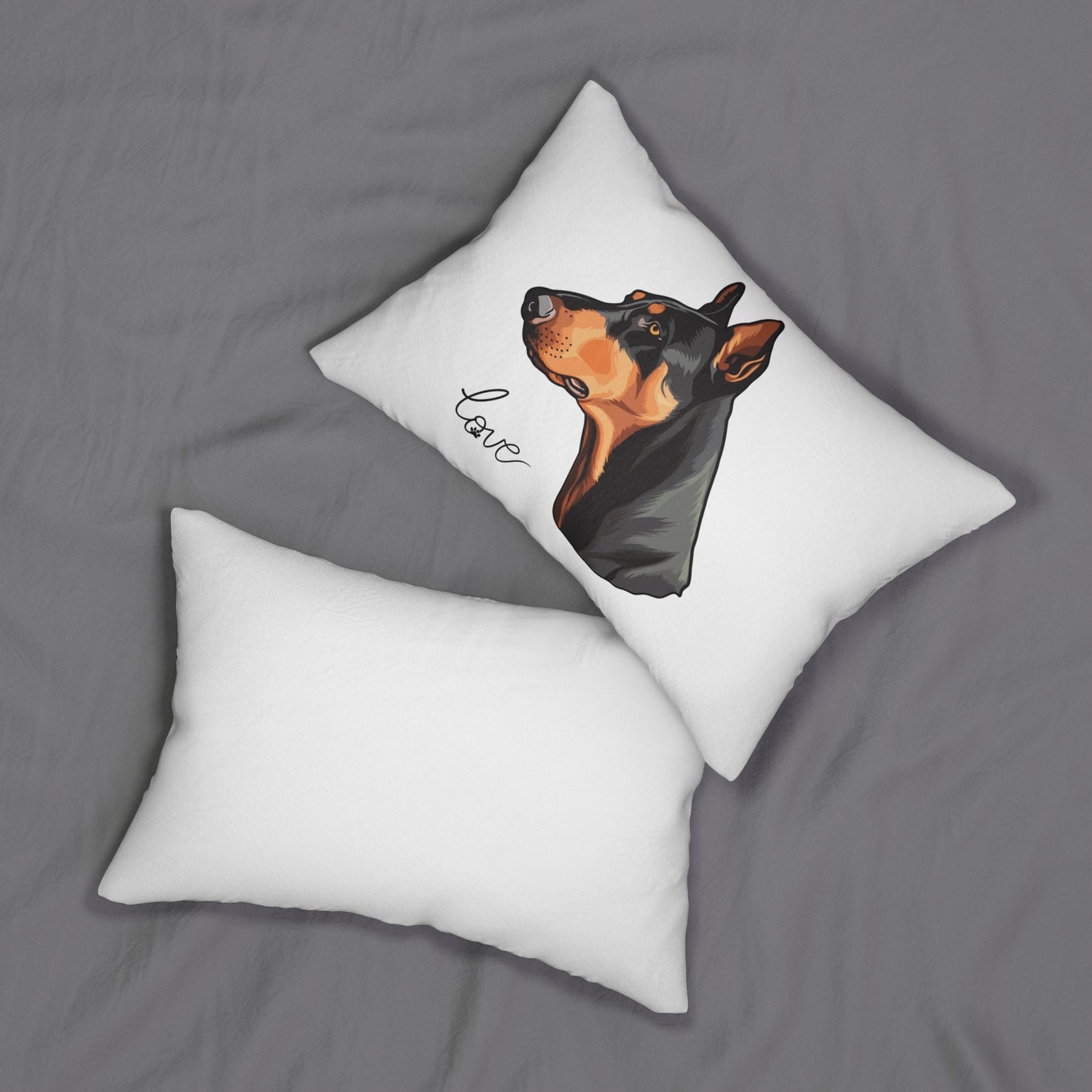 Doberman Lover 20x14 Lumbar Pillow (Free Shipping)