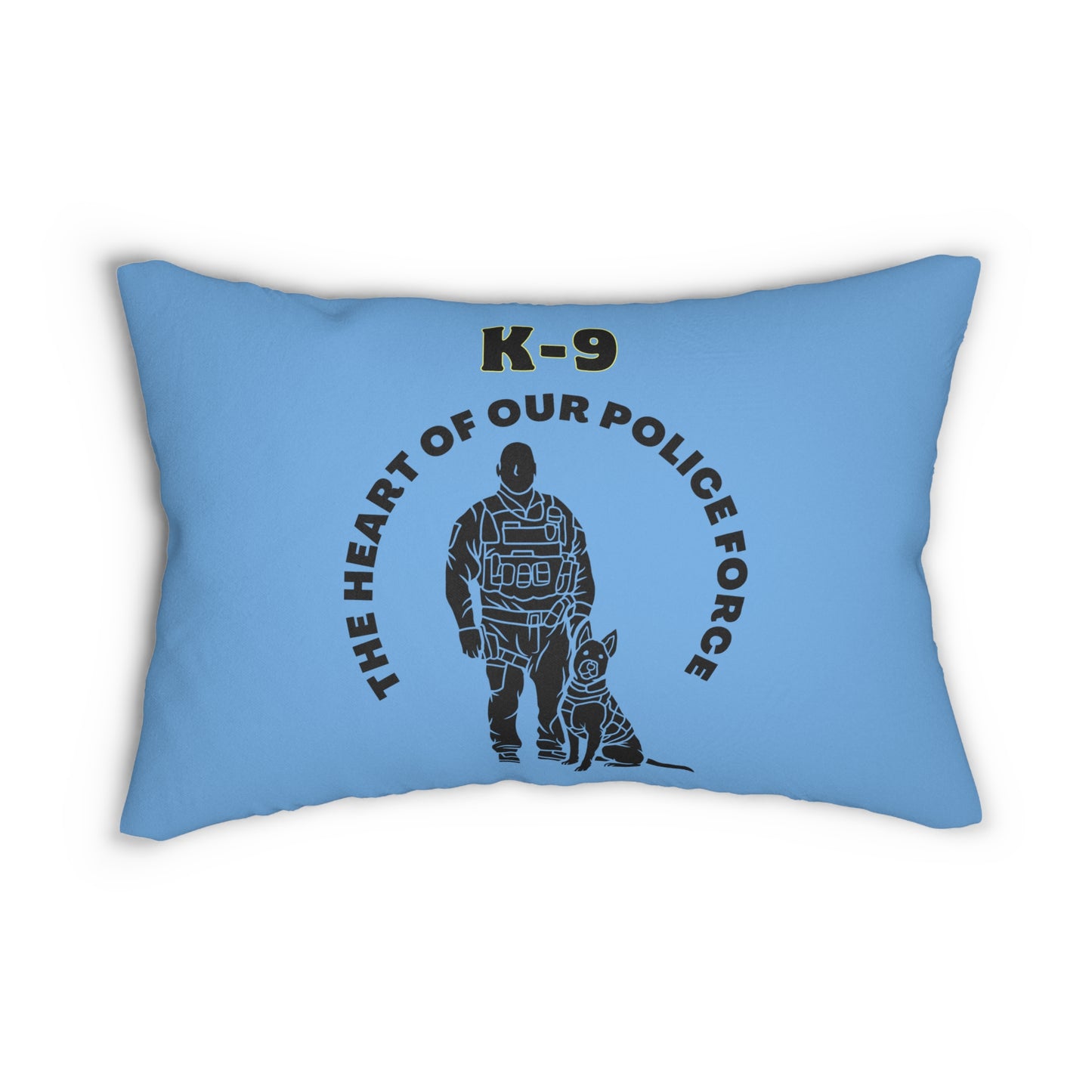 K-9 The Heart Of Our Police Force 20x14 Lumbar Pillow (Free Shipping)