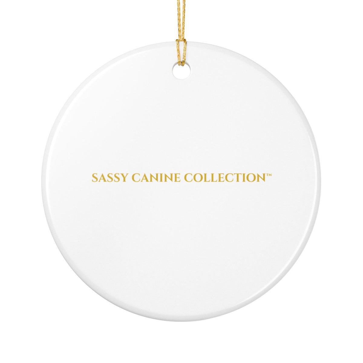 English Bulldog Portrait Ceramic Christmas Ornament