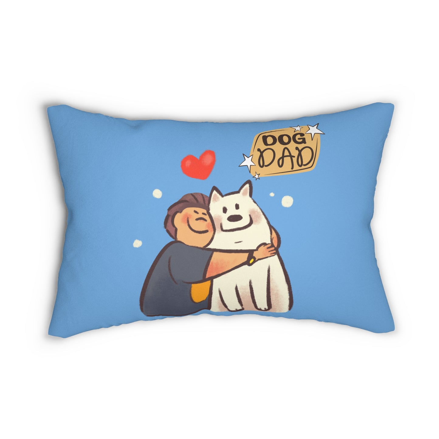 Dog Dad Theme 20x14 Lumbar Pillow (Free Shipping)
