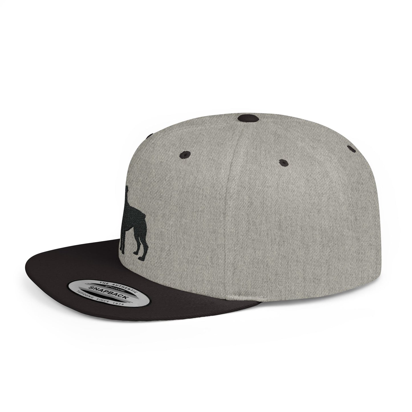 Dog Lover Embroidered Flat Bill Snapback Baseball Cap