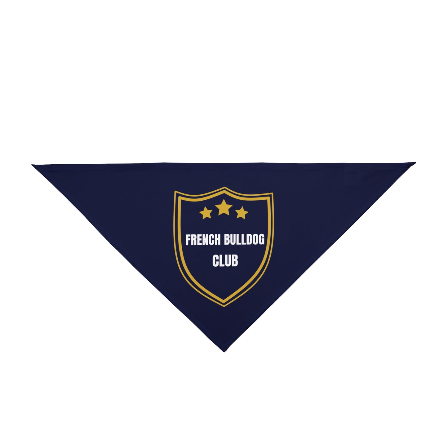 French Bulldog Club Dog Bandana - Navy & Gold