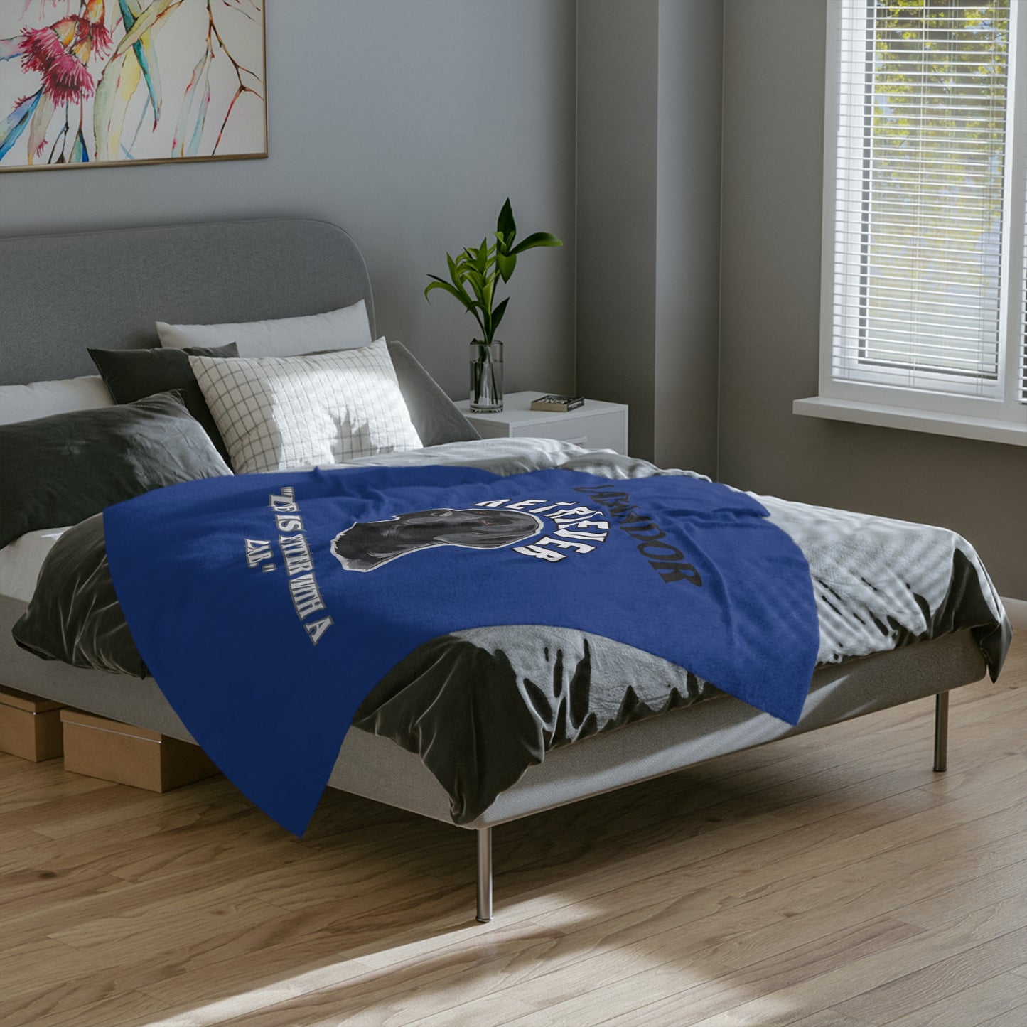 "Labrador Retriever...Life Is Better With A Lab." Labrador Lover Velveteen Microfiber Blanket (Free Shipping)