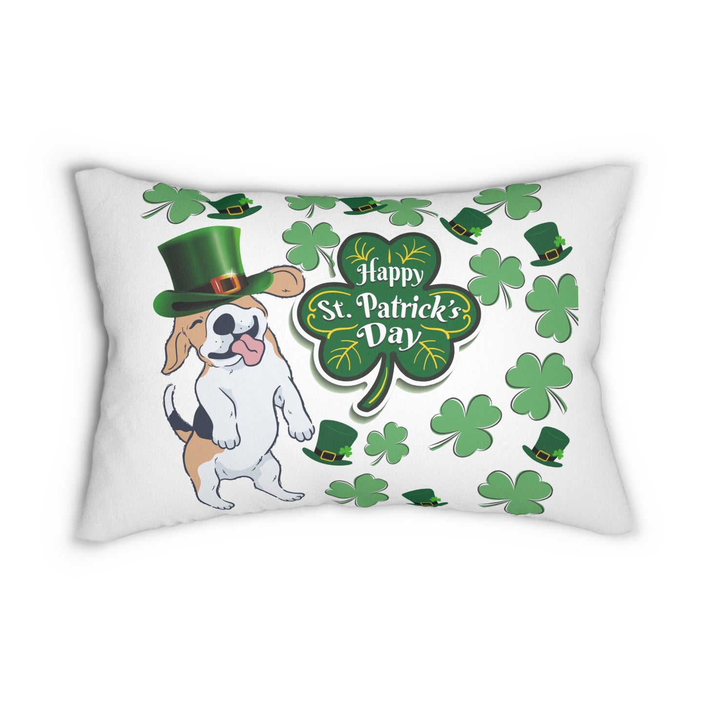 St Patrick's Day Dog Theme 20x14 Lumbar Pillow (Free Shipping)