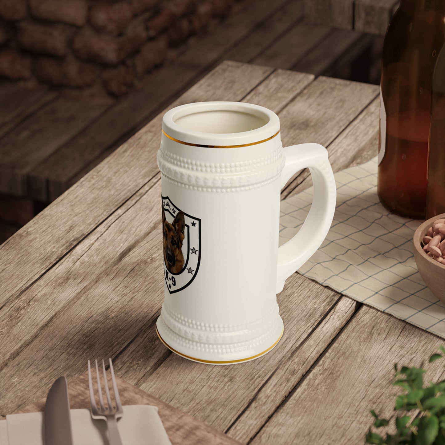 Premium Dog Lover Beer Stein | Heritage Crest Collection