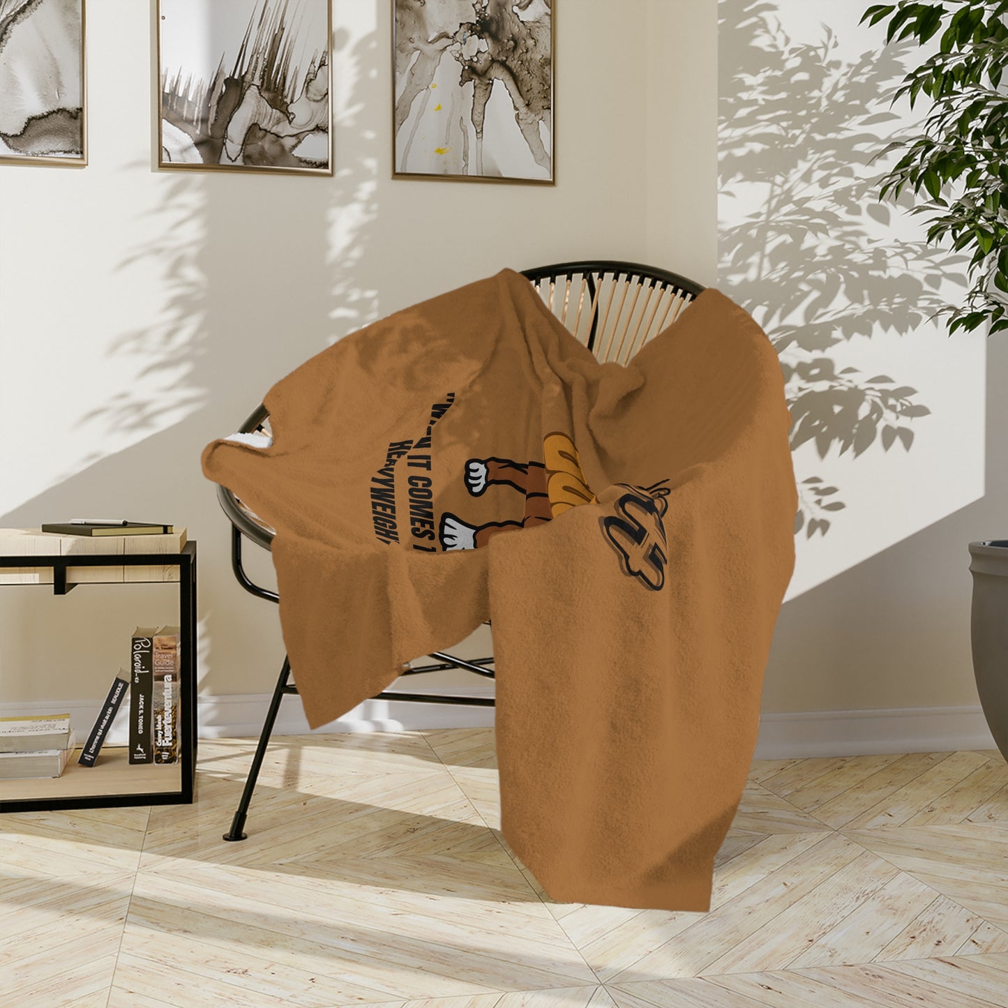"English Bulldog...When It Comes To Loyalty, I am the Heavyweight Champion" English Bulldog Velveteen Microfiber Blanket (Free Shipping)
