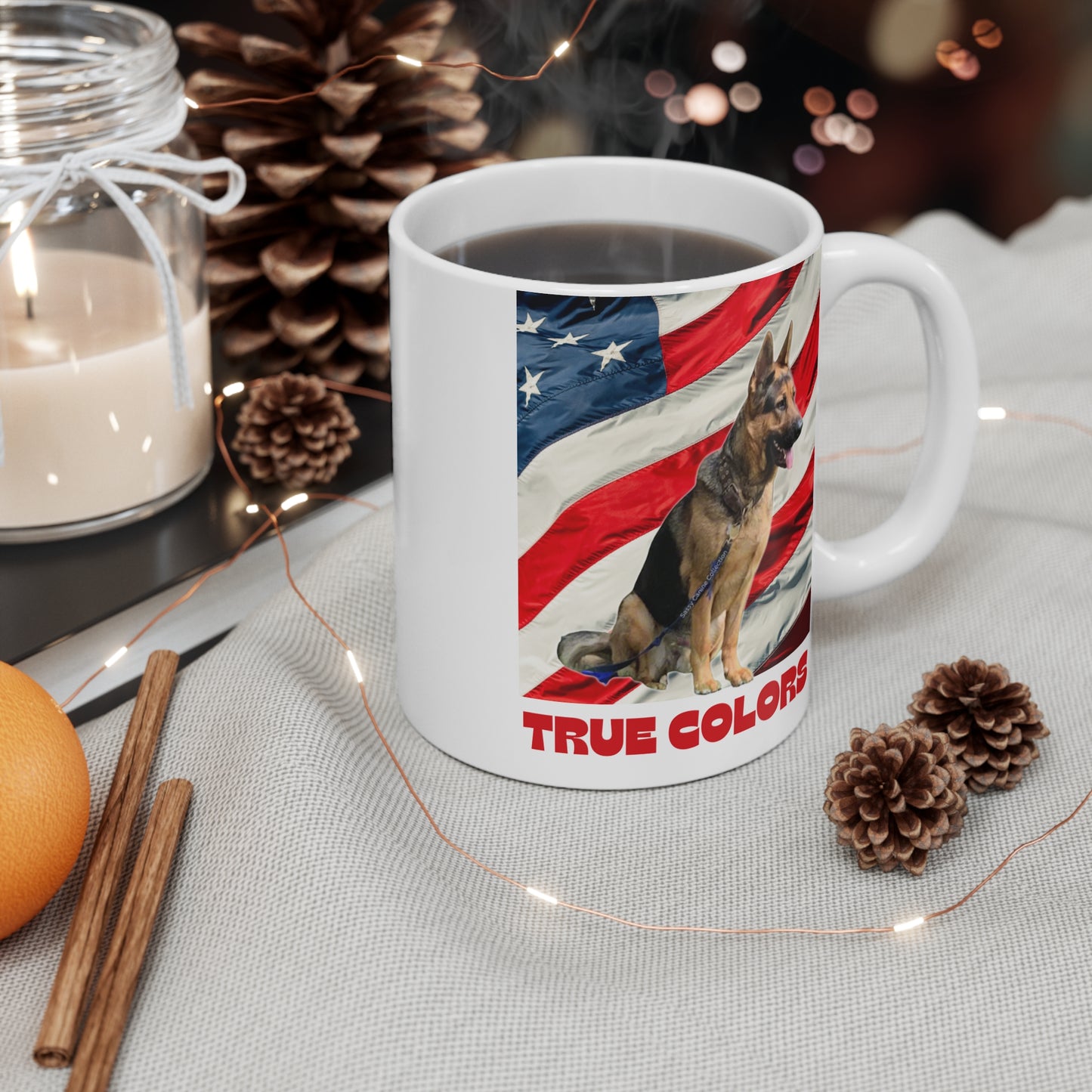 "True Colors" Patriotic German Sheperd Mug 11oz (Free Shipping)