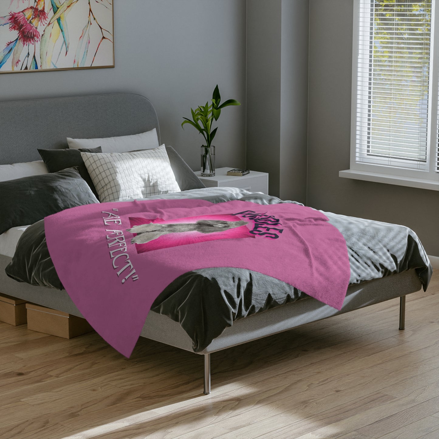 "Poodles...Are Perfect!" Poodle Lover Velveteen Microfiber Blanket (Free Shipping)