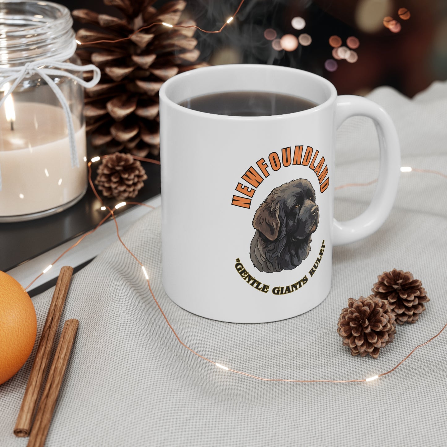 "Newfoundland...Gentle Giants Rule!" Newfoundland Lover Mug 11oz (Free Shipping)