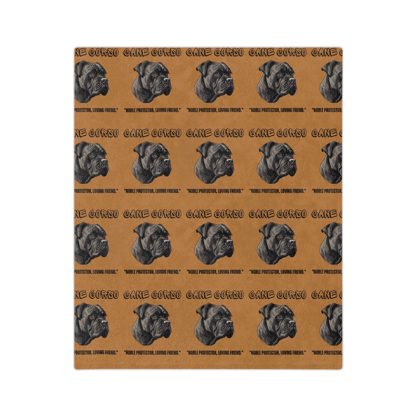 "Cane Corso Dog Lover Blanket....Noble Protector, Loving Friend." Velveteen Microfiber Blanket (Free Shipping)