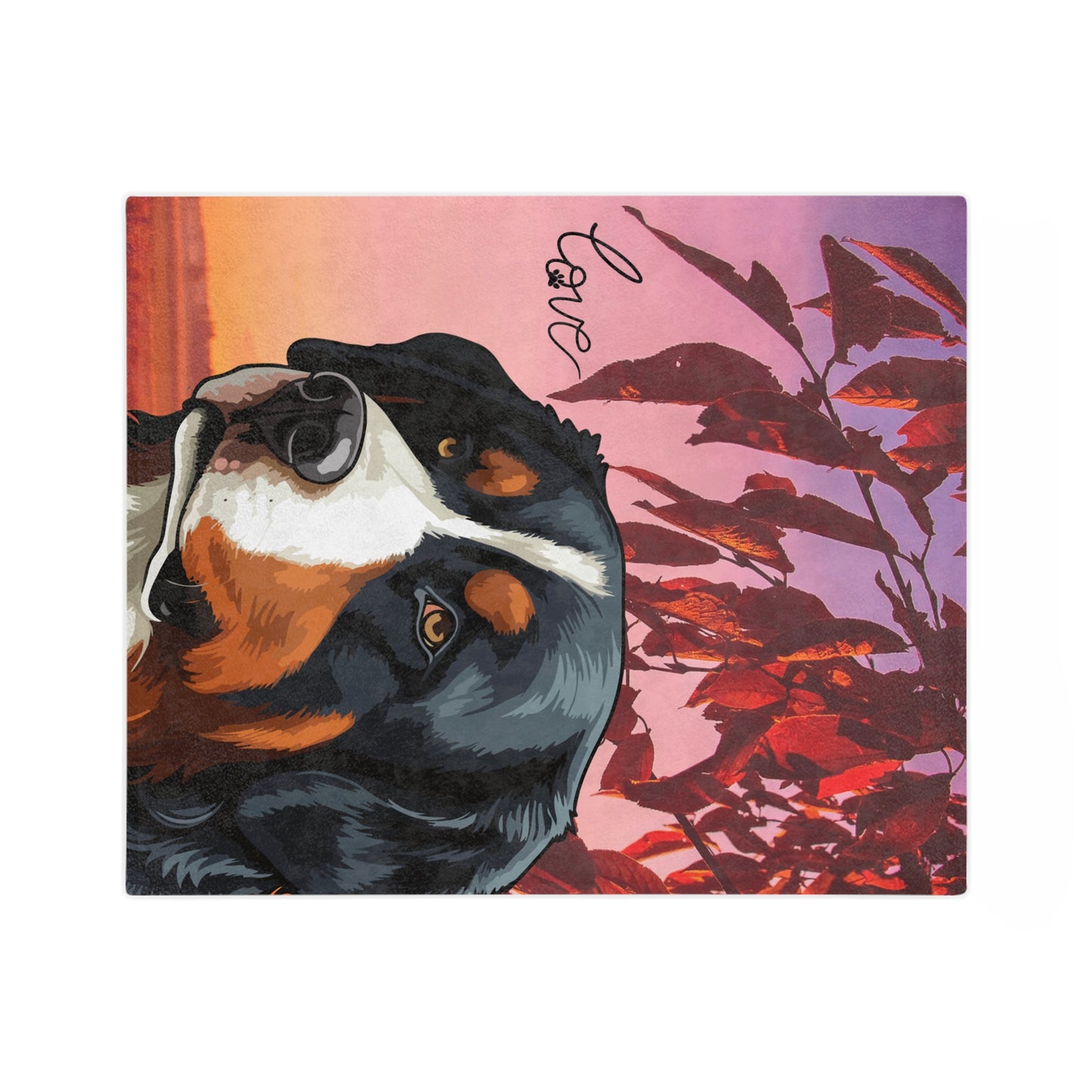 Bernese Mountain Dog Velveteen Microfiber Blanket
