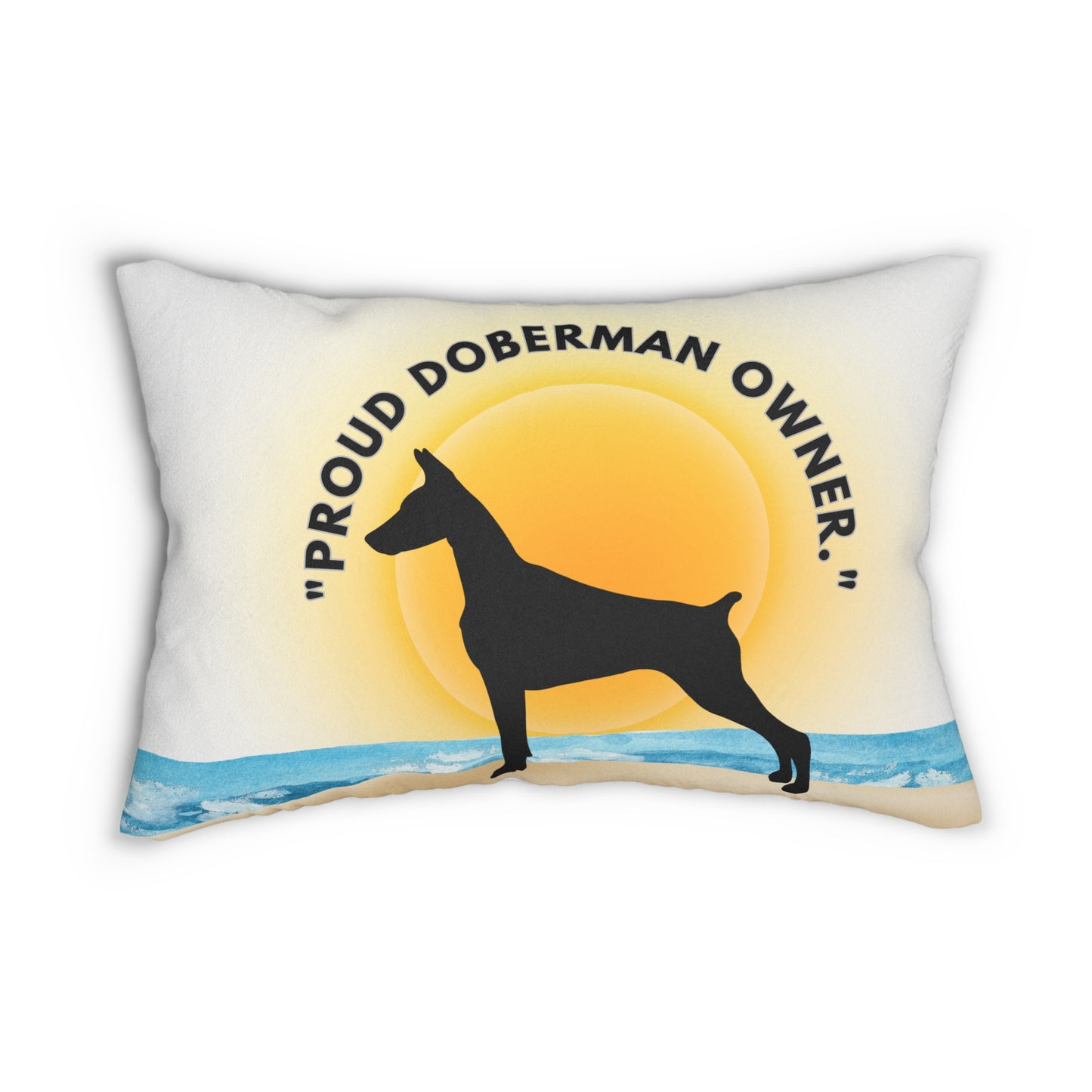 Doberman Lover 20x14 Lumbar Pillow (Free Shipping)