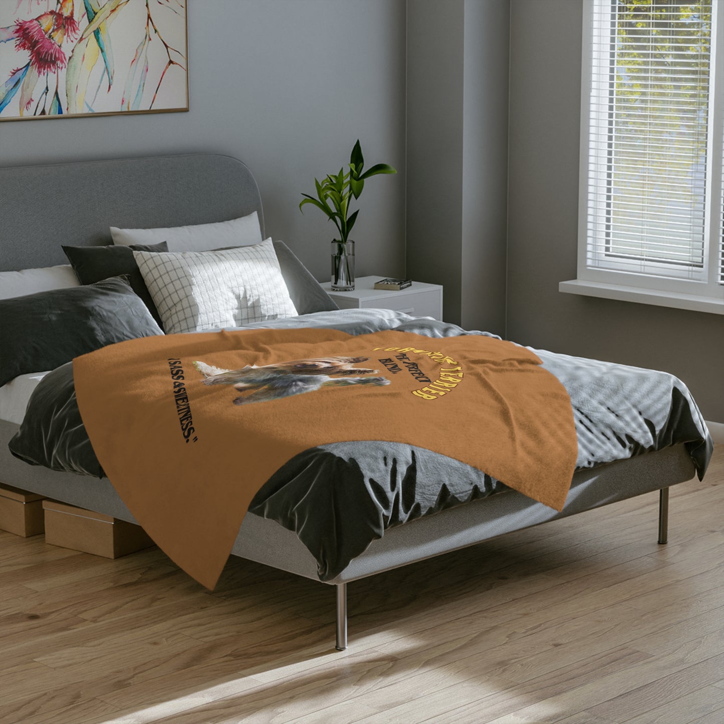 "Yorkshire Terrier.. The Perfect Blend of Sassy & Sweet." Yorkshire Terrier Lover Velveteen Microfiber Blanket (Free Shipping)