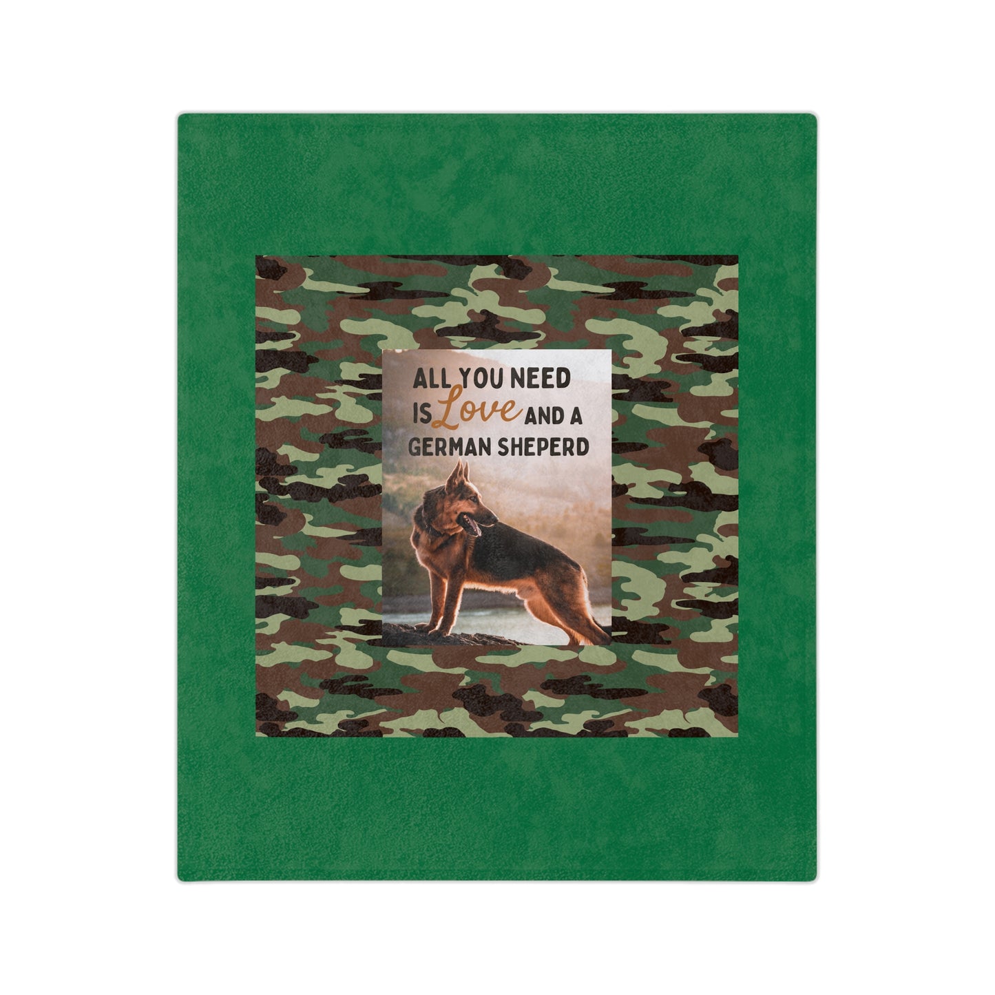 "All You Need Is Love And A German Sheperd Dog Lover Blanket" Velveteen Microfiber Blanket (Free Shipping)