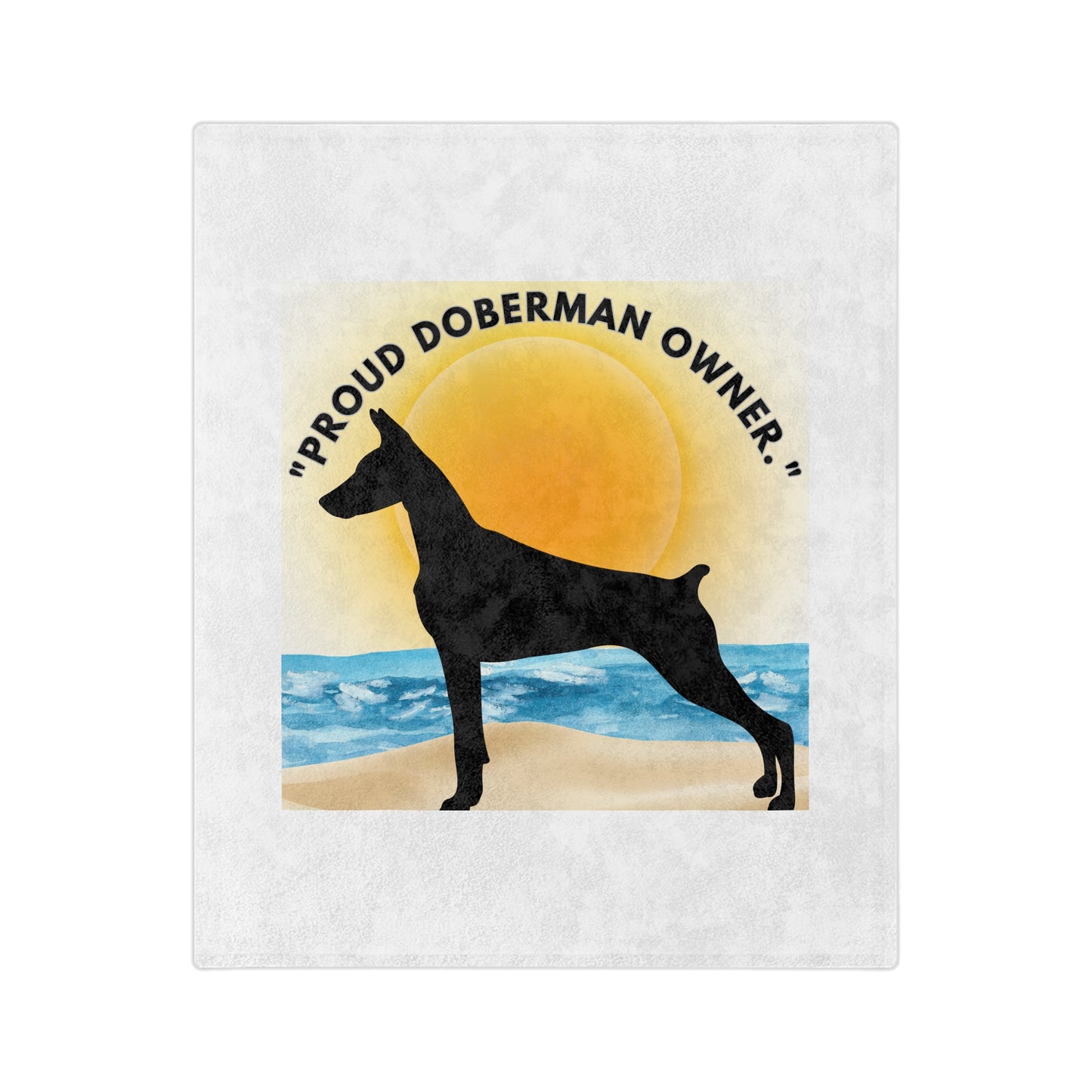 "PROUD DOBERMAN OWNER" Velveteen Microfiber Blanket (Free Shipping)