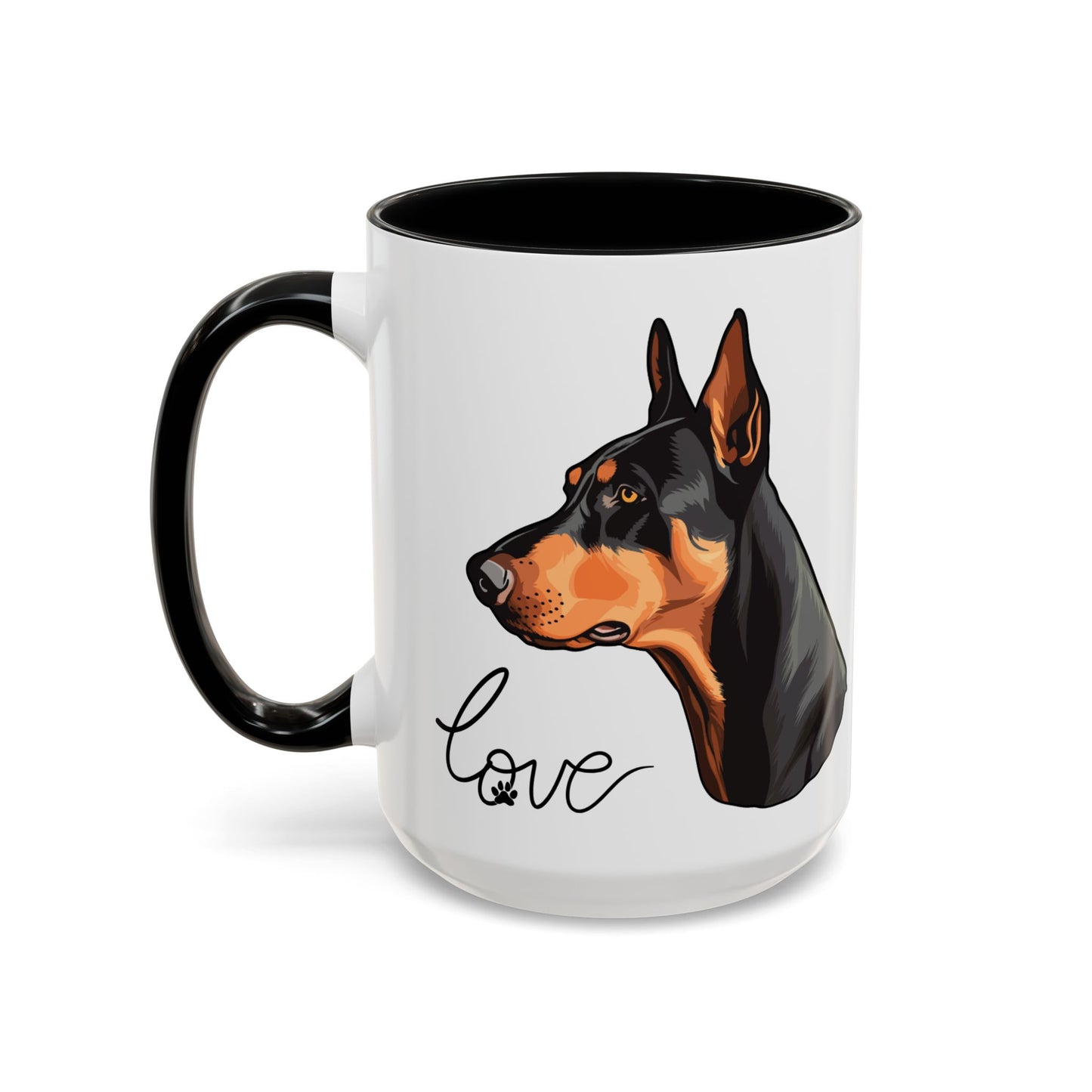 Doberman Love Mug (11oz) (Free Shipping)