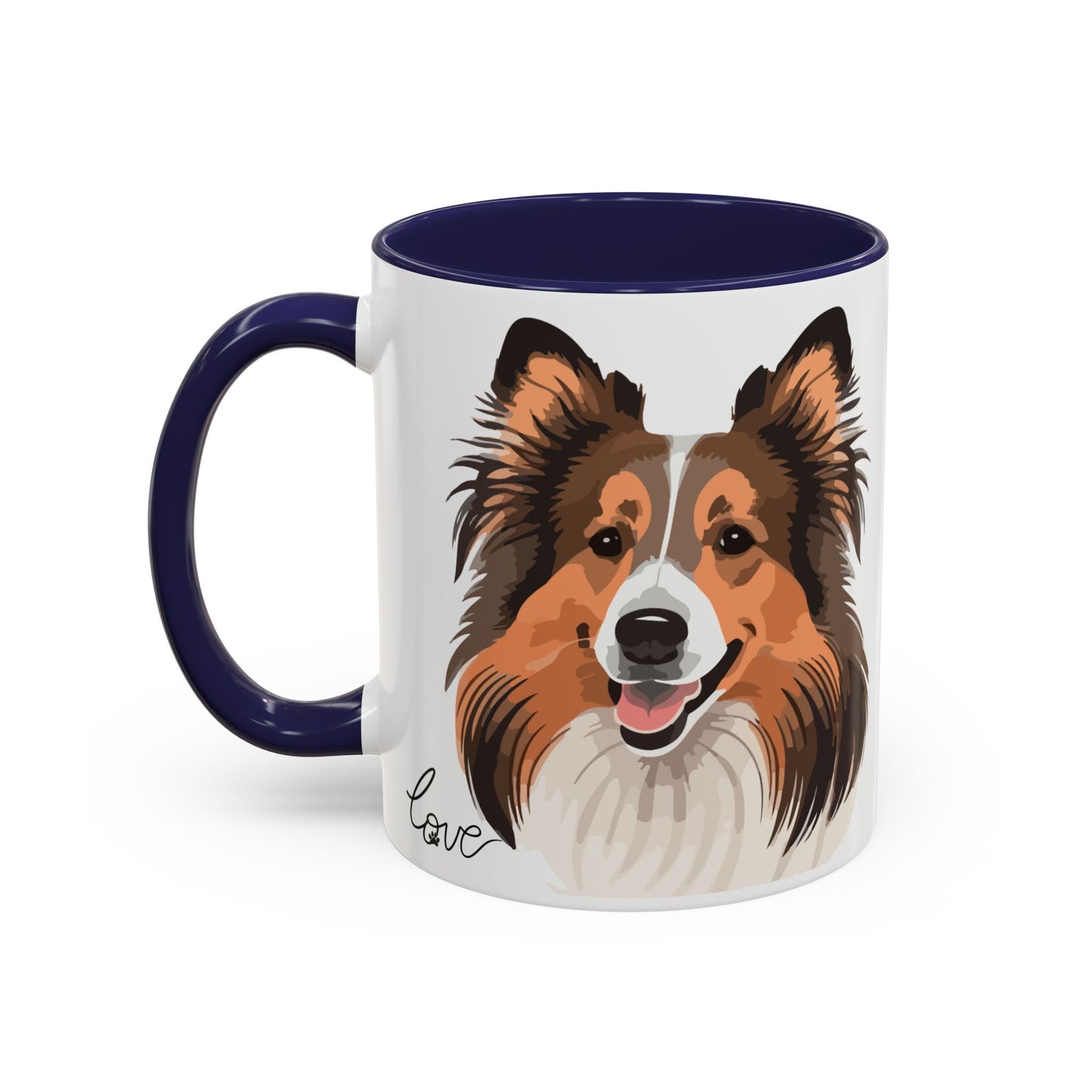 Sheltie Love Mug (11 oz) (Free Shipping)