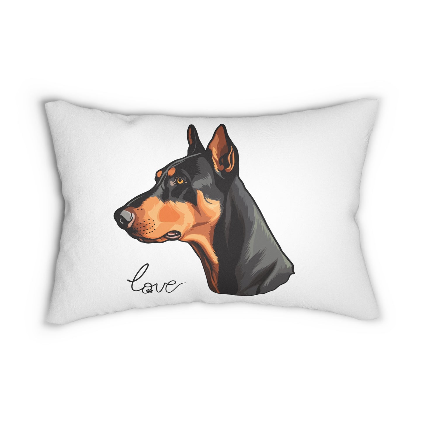 Doberman Lover 20x14 Lumbar Pillow (Free Shipping)