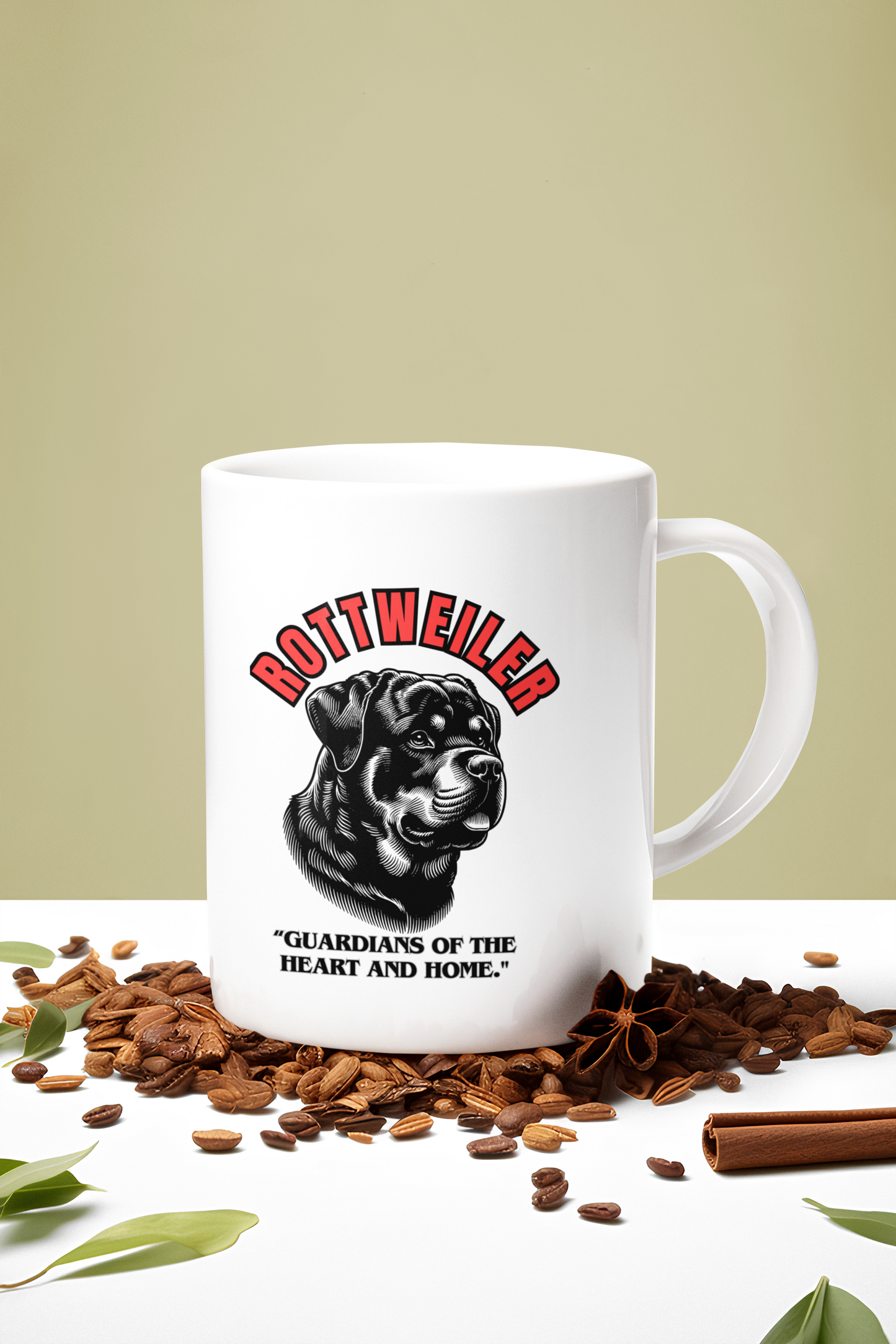 "Rottweiler... Guardians Of The Heart And Home" Rottweiler lover Mug 11oz (Free Shipping)