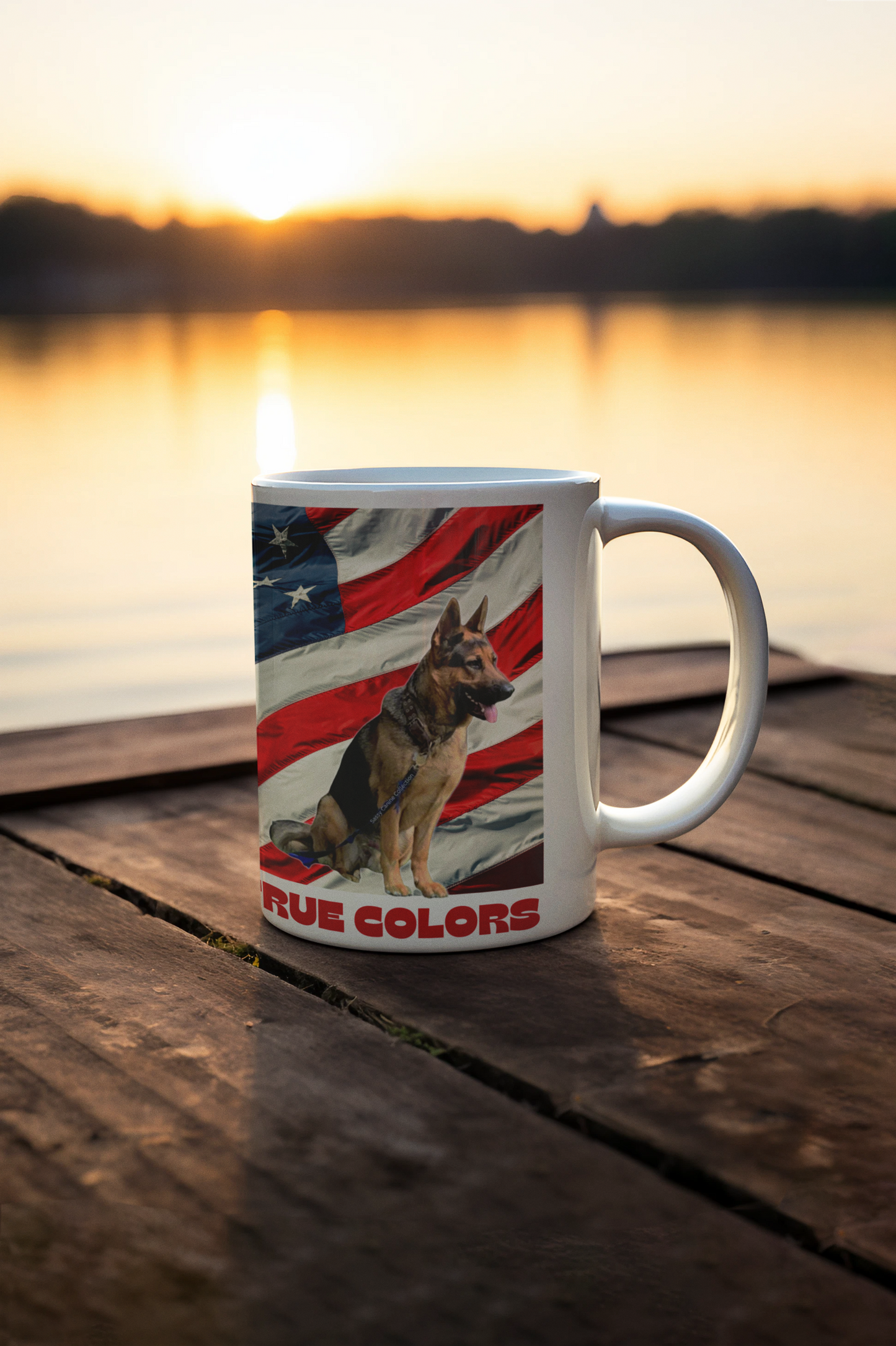 "True Colors" Patriotic German Sheperd Mug 11oz (Free Shipping)