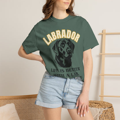 Labrador T-Shirt — "Life Is Better With A Lab" Vintage Dog Graphic Tee