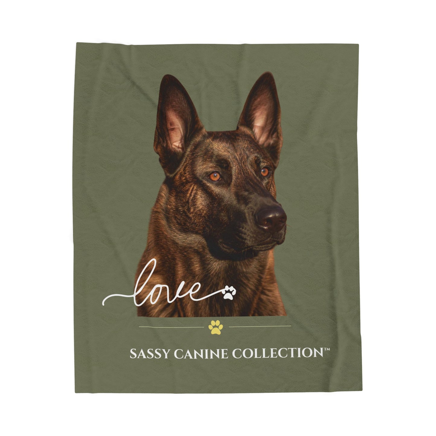 Dutch Shepherd Love Velveteen Plush Blanket