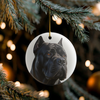 Cane Corso Portrait Ceramic Christmas Ornament