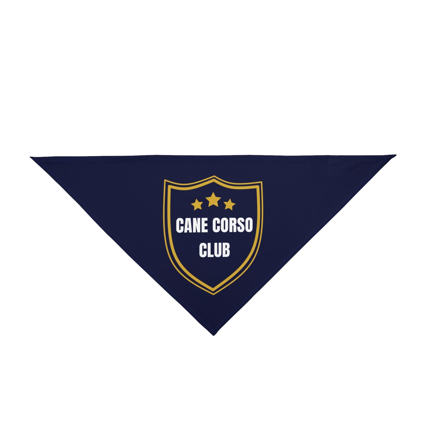 Cane Corso Club Dog Bandana - Navy & Gold