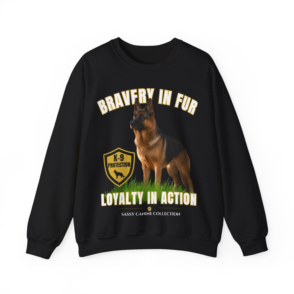 German Shepherd Sweatshirt - "Bravery in Fur, Loyalty in Action" Crewneck