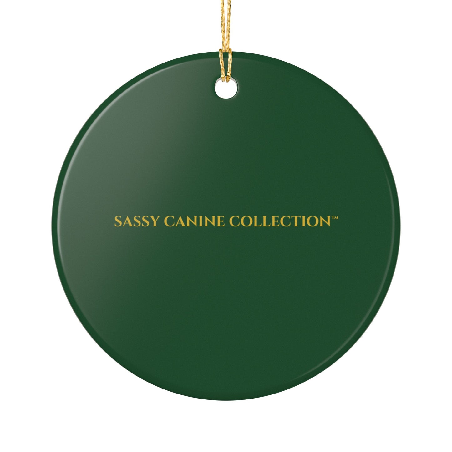 Rescue Dog Dad Ceramic Christmas Ornament