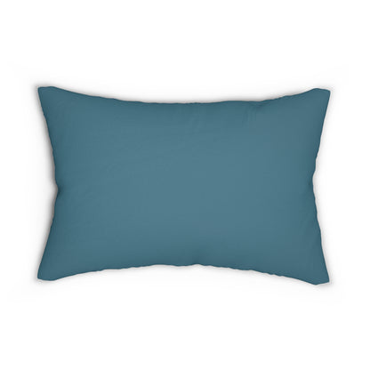 Dog Mom Lumbar Pillow – Teal Silhouette Pet Lover Accent Pillow