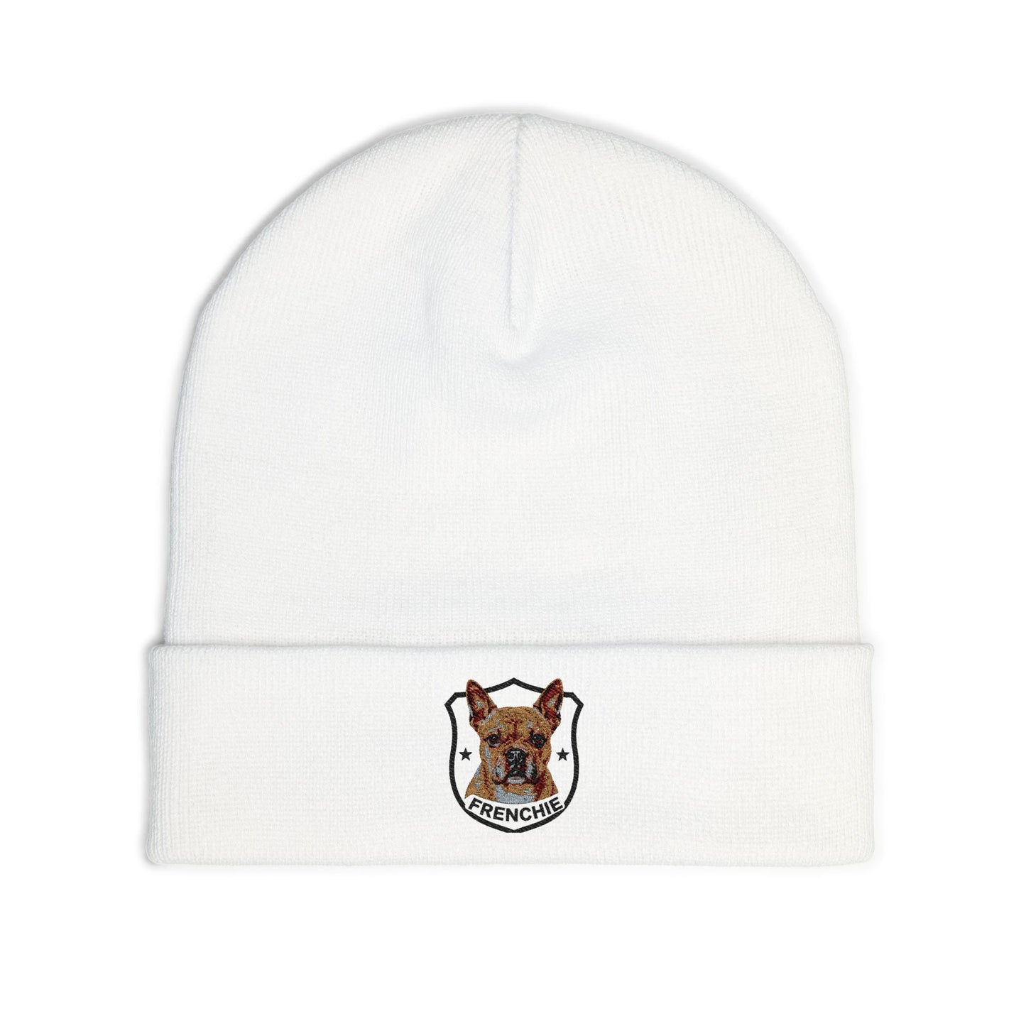 French Bulldog Embroidered Knit Beanie | SASSY CANINE COLLECTION™| Dog Lover Winter Hat