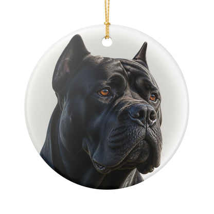 Cane Corso Portrait Ceramic Christmas Ornament
