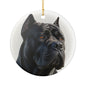 Cane Corso Portrait Ceramic Christmas Ornament
