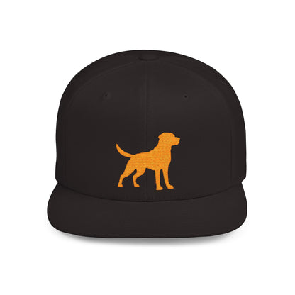 Embroidered Dog Lover Flat Bill Snapback