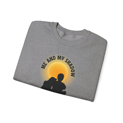 "Me And My Shadow" Dog Lover Unisex Heavy Blend Crewneck Sweatshirt