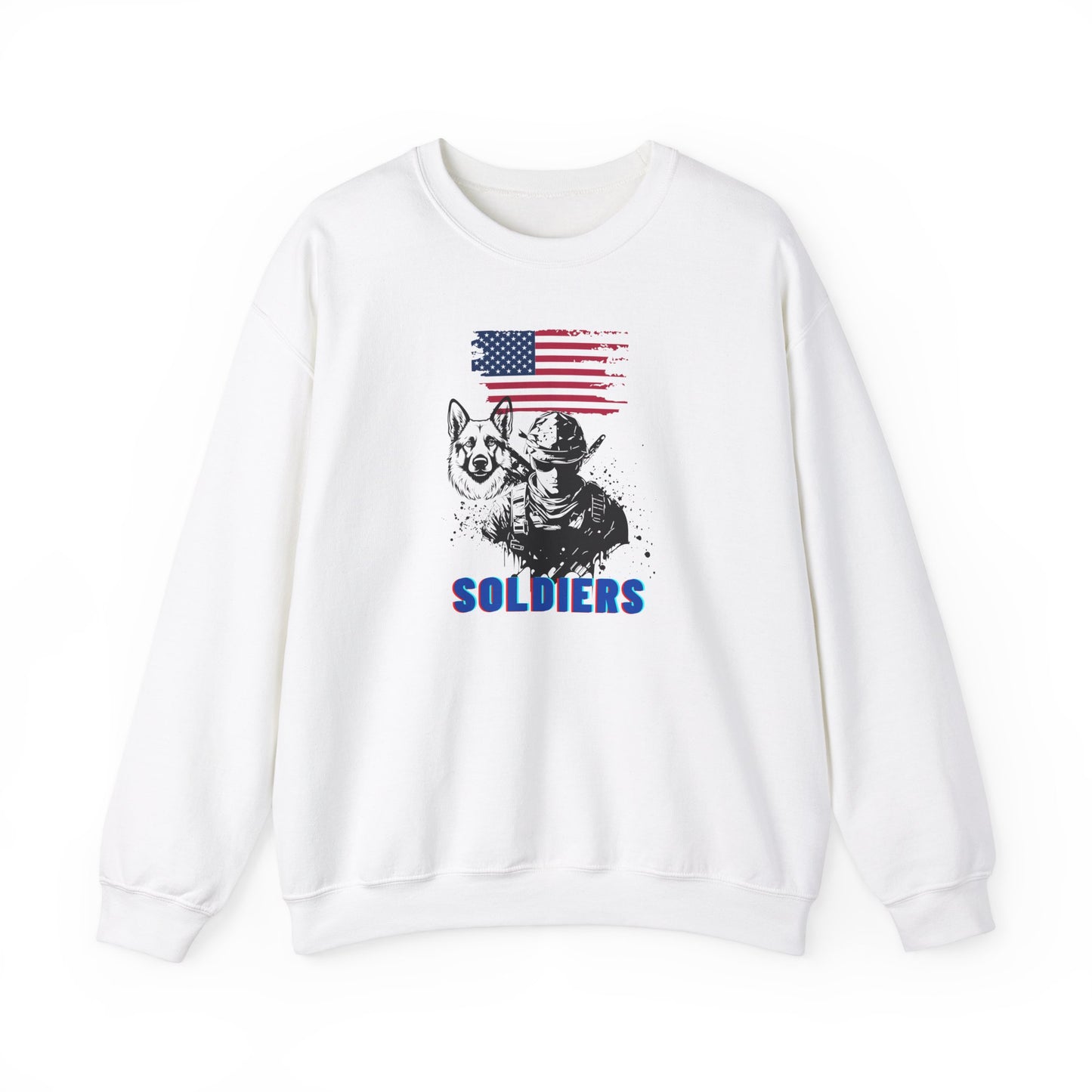 "Soldiers" Military Dog Unisex Heavy Blend™ Crewneck Sweatshirt