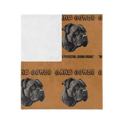 "Cane Corso Dog Lover Blanket....Noble Protector, Loving Friend." Velveteen Microfiber Blanket