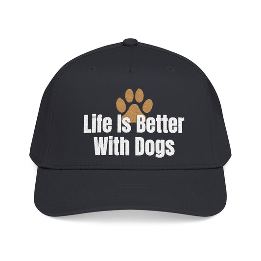 Life is Better With Dogs embroidered hat - gift for dog lovers - Sassy Canine Collection